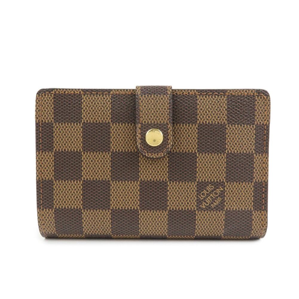 Louis Vuitton Damier Ebene Porte Monnaie Billets Viennois Wallet Brown